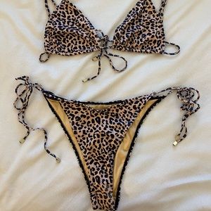 Leopard print bikini size small